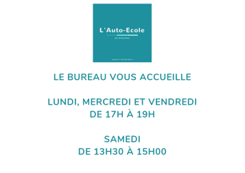 Horaires du bureau